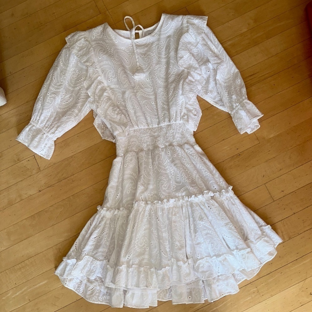 Anthropologie MISA Los Angeles Doutzen Eyelet dress, Med. L903 - Picture 3 of 9
